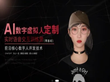 AI数字虚拟人定制，实时语音交互训练营（零基础），前沿核心数字人开发技术插图
