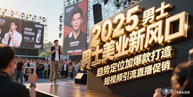 （15190期）2025男士美业新风口，趋势定位加爆款打造，短视频引流直播促销插图