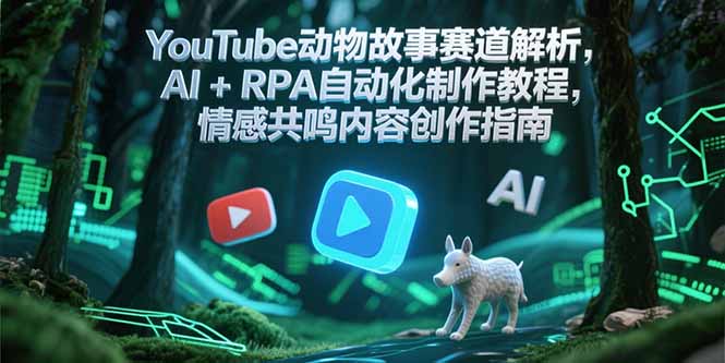（15174期）YouTube动物故事赛道解析，AI+RPA自动化制作教程，情感共鸣内容创作指南插图