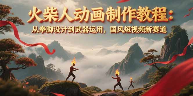 （15171期）火柴人动画制作教程：从拳脚设计到武器运用，国风短视频新赛道插图