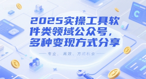 2025实操工具软件类领域公众号，多种变现方式分享插图