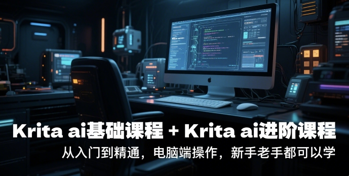 krita ai基础课程+Krita ai进阶课程，从入门到精通，电脑端操作，新手老手都可以学插图
