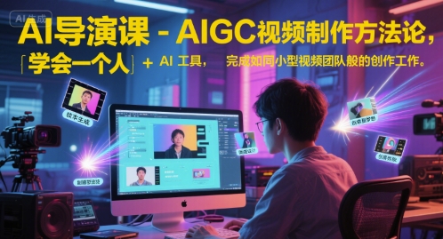 AI导演课-AIGC视频制作方法论，学会一个人+AI工具，完成如同小型视频团队般的创作工作，实现导演梦插图