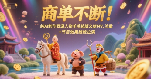 商单不断！纯AI制作西游人物羊毛毡版文旅MV，流量+节目效果统统拉满插图