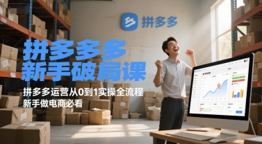 拼多多新手破局课，拼多多运营从0到1实操全流程，新手做电商必看插图