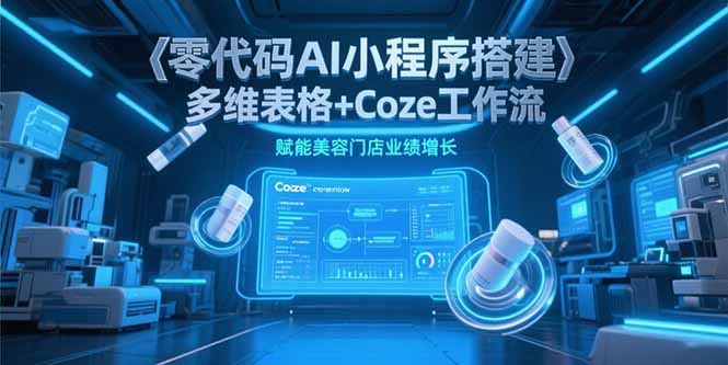 （15239期）零代码AI小程序搭建，多维表格+Coze工作流，赋能美容门店业绩增长插图