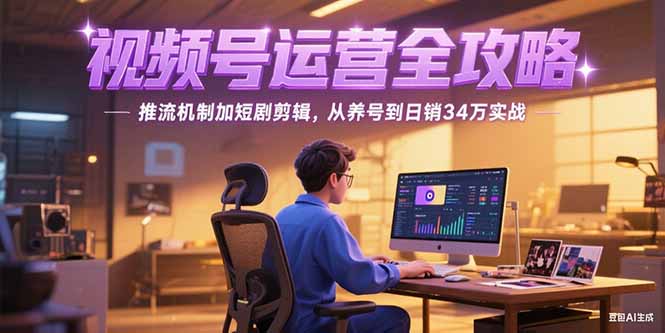 （15217期）2025视频号运营全攻略，推流机制加短剧剪辑，从养号到日销34万实战插图