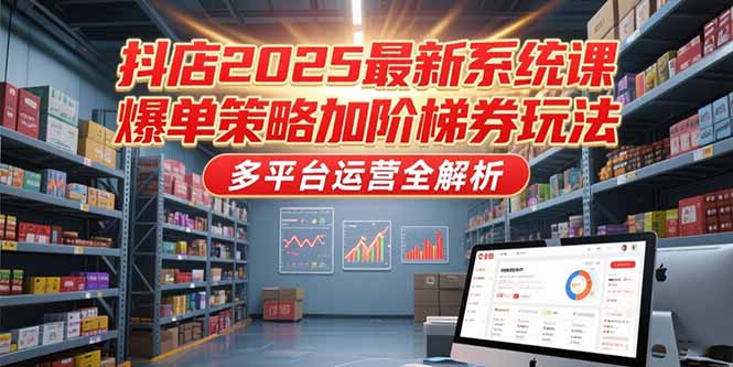 （15214期）抖店2025最新系统课，爆单策略加阶梯券玩法，多平台运营全解析插图