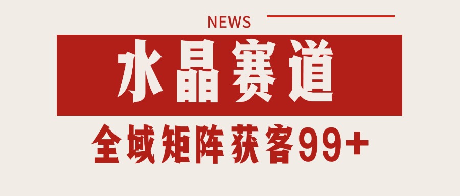 小红书某音水晶赛道引流获客 自热矩阵日引200+插图