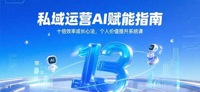 私域运营AI赋能指南，十倍效率成长心法，个人价值提升系统课插图