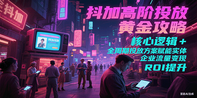 抖加高阶投放黄金攻略：核心逻辑全周期投放方案赋能实体企业流量变现 ROI 提升插图