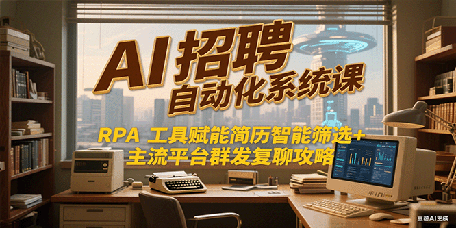 AI招聘自动化系统课，RPA工具赋能简历智能筛选+主流平台群发复聊全攻略插图