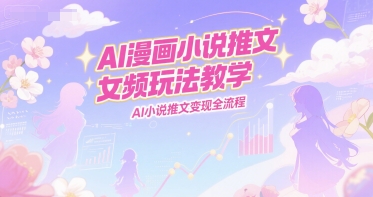 AI漫画小说推文女频玩法教学，AI小说推文变现全流程插图