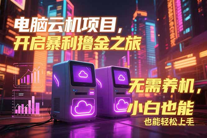（15323期）电脑云机项目 暴力撸金玩法，不需要养机 配置没有要求 单机100个窗口一…插图