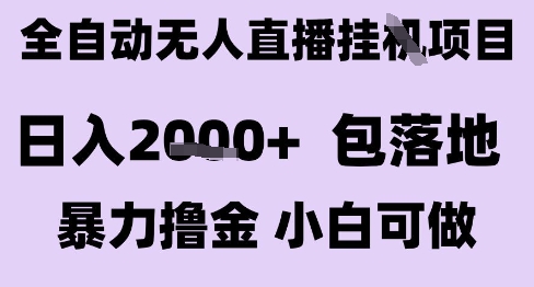 最新全自动抖音无人直播挂G项目，日入2k+ 包落地暴力撸金，小白可做插图