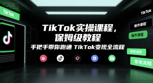 TikTok实操课程，保姆级教程，手把手带你跑通TikTok变现全流程插图