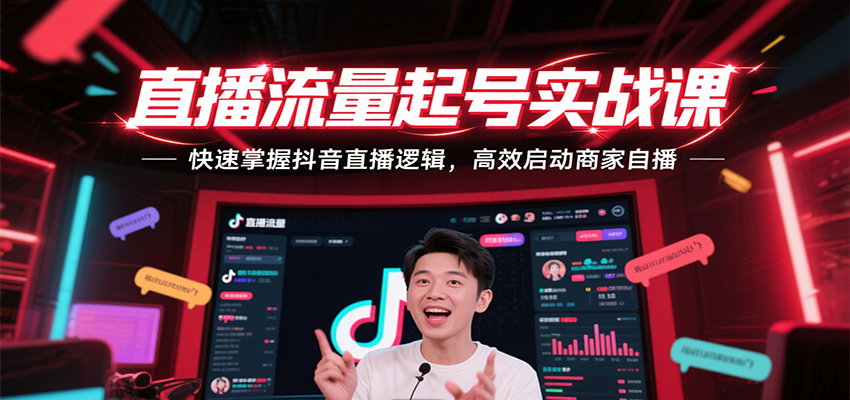 直播流量起号实战课，快速掌握抖音直播逻辑，高效启动商家自播插图