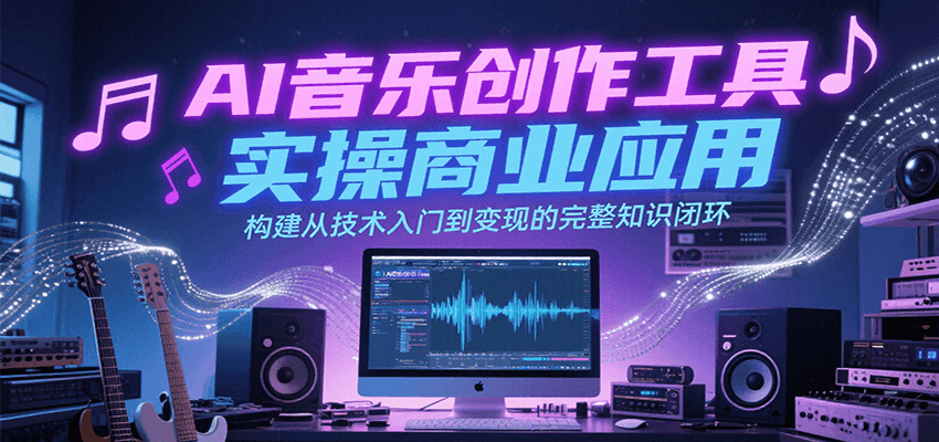 AI音乐创作工具实操商业应用，构建从技术入门到变现的完整知识闭环插图