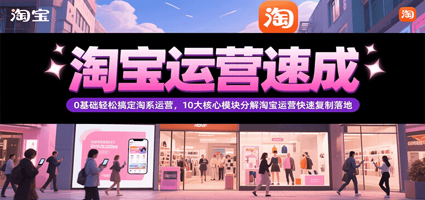淘宝运营速成，0基础轻松搞定网店运营，10大核心模块分解快速复制落地（更新）插图