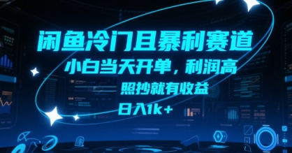 闲鱼冷门且暴利赛道，小白当天开单，利润高，照抄就有收益，日入1k+插图