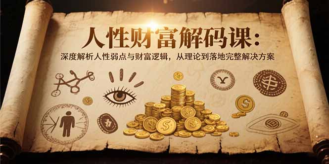 （15434期）人性财富解码课6.0：深度解析人性弱点与财富逻辑，理论到落地完整解决方案插图