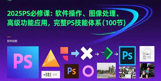 （15430期）2025PS必修课：软件操作、图像处理、高级功能应用，完整PS技能体系(100节)插图