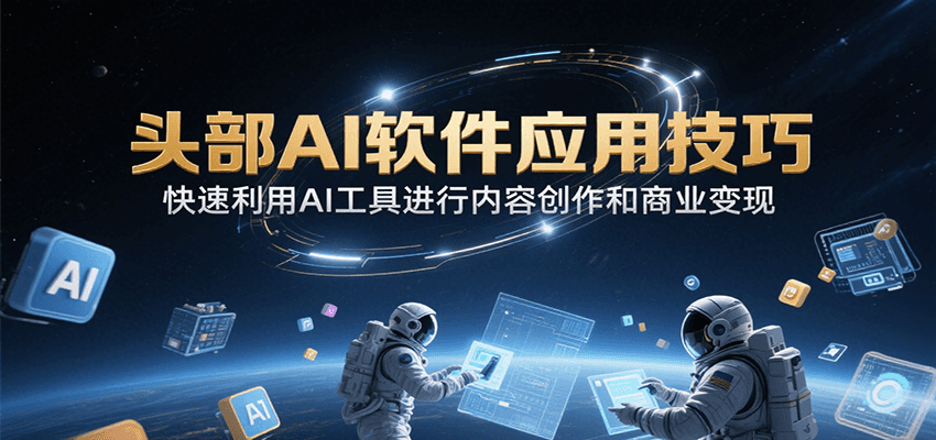 头部AI软件应用技巧，快速利用AI工具进行内容创作和商业变现插图