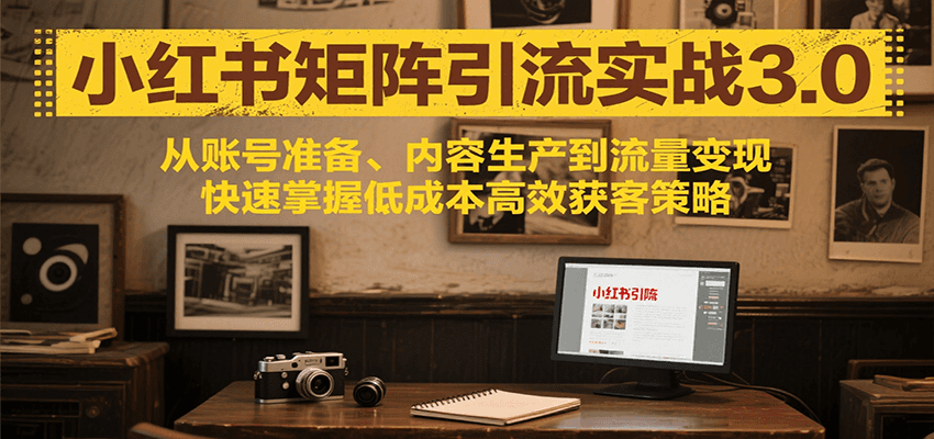 小红书矩阵引流3.0，从账号准备、内容生产到流量变现，快速掌握低成本高效获客策略插图