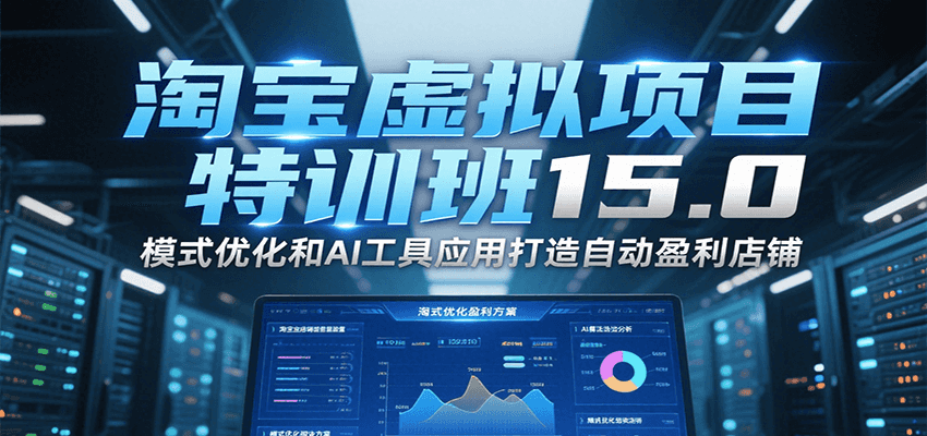 淘宝虚拟项目特训班15.0，模式优化和AI工具应用打造自动盈利店铺插图