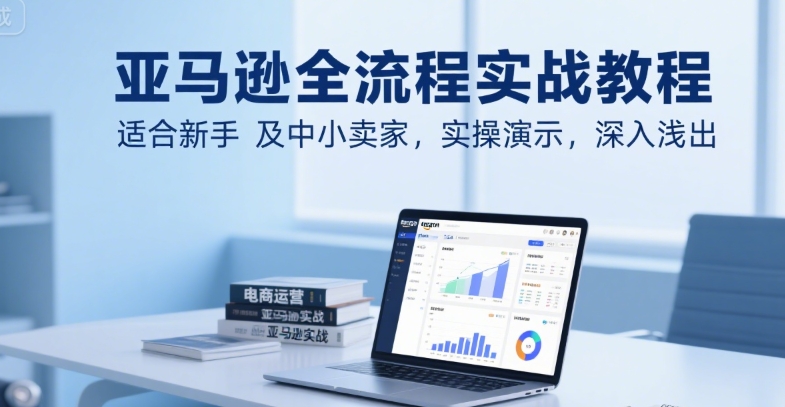 亚马逊全流程实战教程，适合新手及中小卖家，实操演示，深入浅出插图