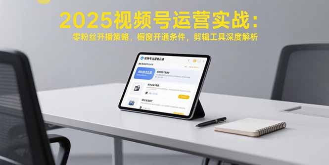 （15505期）2025视频号运营实战：零粉丝开播策略，橱窗开通条件，剪辑工具深度解析插图