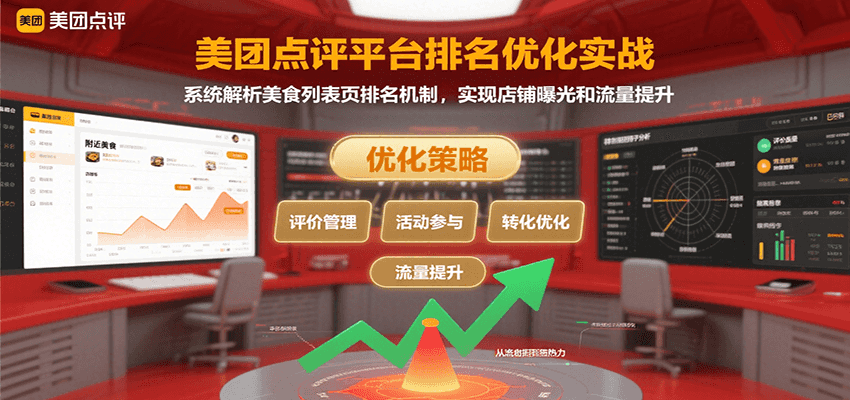 美团点评平台排名优化实战，系统解析美食列表页排名机制，实现店铺曝光和流量提升插图