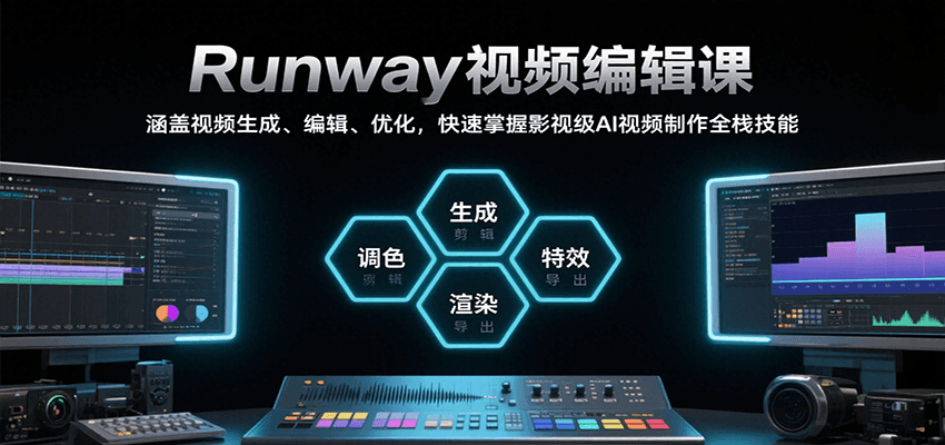 Runway视频编辑课，涵盖视频生成、编辑、优化，快速掌握影视级AI视频制作全栈技能插图