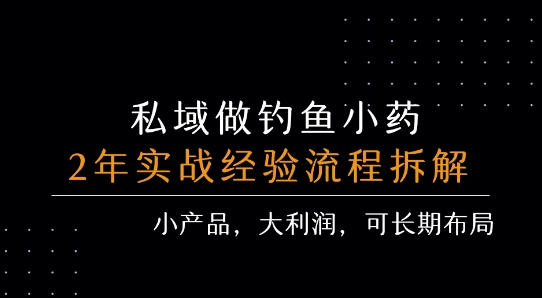 私域做钓鱼小药 每单利润3张+ 详细流程拆解插图