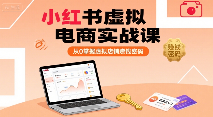 小红书虚拟电商实战课，从0掌握虚拟店铺賺钱密码插图