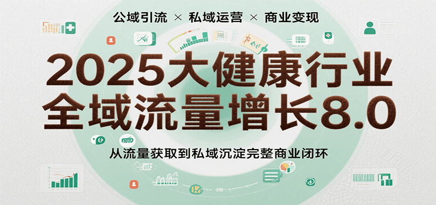 2025大健康行业全域流量增长8.0，从流量获取到私域沉淀完整商业闭环插图