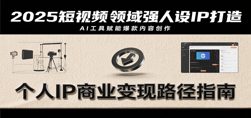 2025短视频领域强人设IP打造，结合爆款案例与AI工具应用，从个人出镜到商业成交转化插图