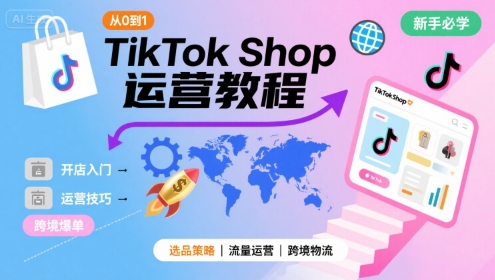TikTok Shop从0到1运营教程，TikTok跨境电商新手必学课程插图