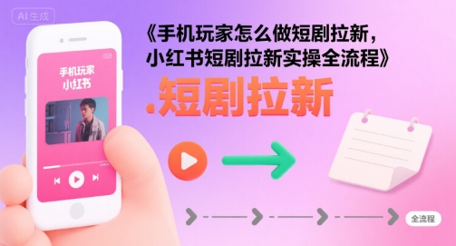 手机玩家怎么做短剧拉新，小红书短剧拉新实操全流程插图