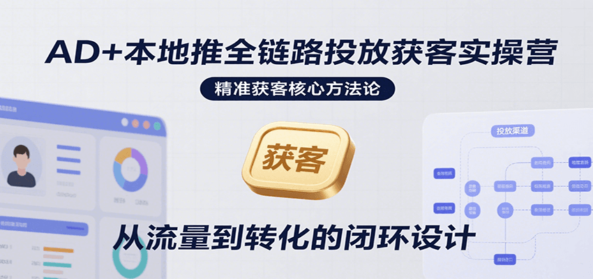 AD+本地推全链路投放获客实操营，快速掌握精准获客技巧，当天投放当天转化高效营销插图