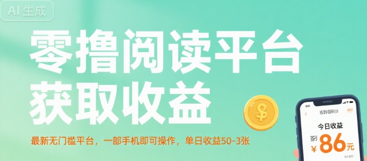 零撸阅读平台获取收益，最新无门槛平台，一部手机即可操作，单日收益50-3张插图