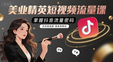 美业精英短视频流量课，掌握抖音流量密码，天天有询单，条条有转化插图