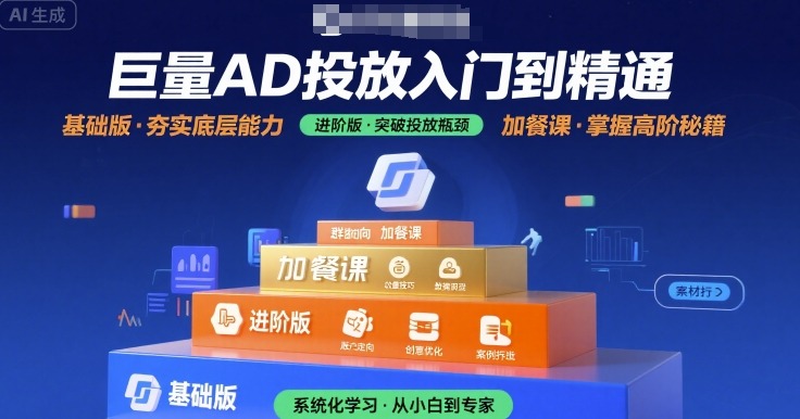 巨量AD投放入门到精通，基础版+进阶版+加餐课插图
