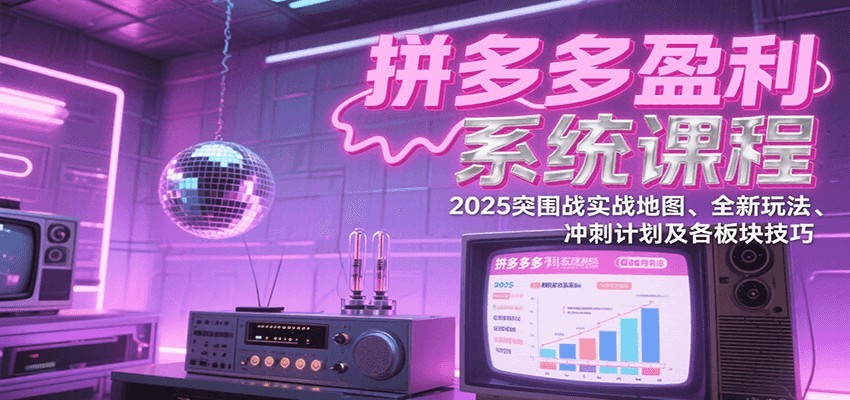 拼多多盈利系统课：2025突围战实战地图、全新玩法、冲刺计划及各板块技巧（更新8月）插图