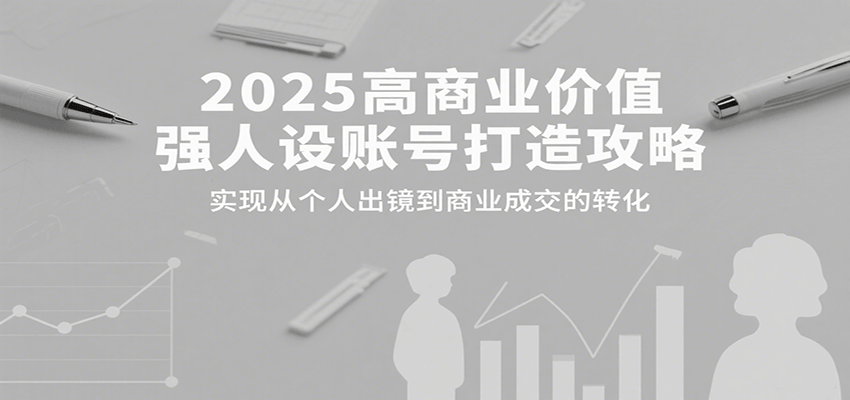 2025高商业价值强人设账号打造攻略，实现从个人出镜到商业成交的转化插图