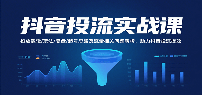 抖音投流实战课，投放逻辑/玩法/复盘/起号思路及流量相关问题解析，助力抖音投流提效插图