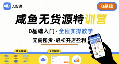 无货源特训营，0基础带你玩转咸鱼无货源插图