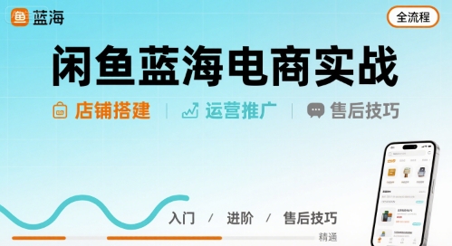 闲鱼蓝海电商实战，店铺搭建运营售后全流程插图