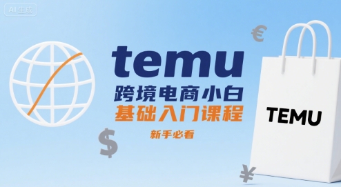 temu跨境电商小白基础入门课程，新手必看插图