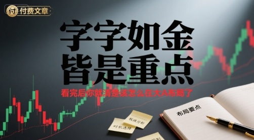 付费文章：字字如金 皆是重点， 看完后 你就清楚该怎么在大A布局了插图